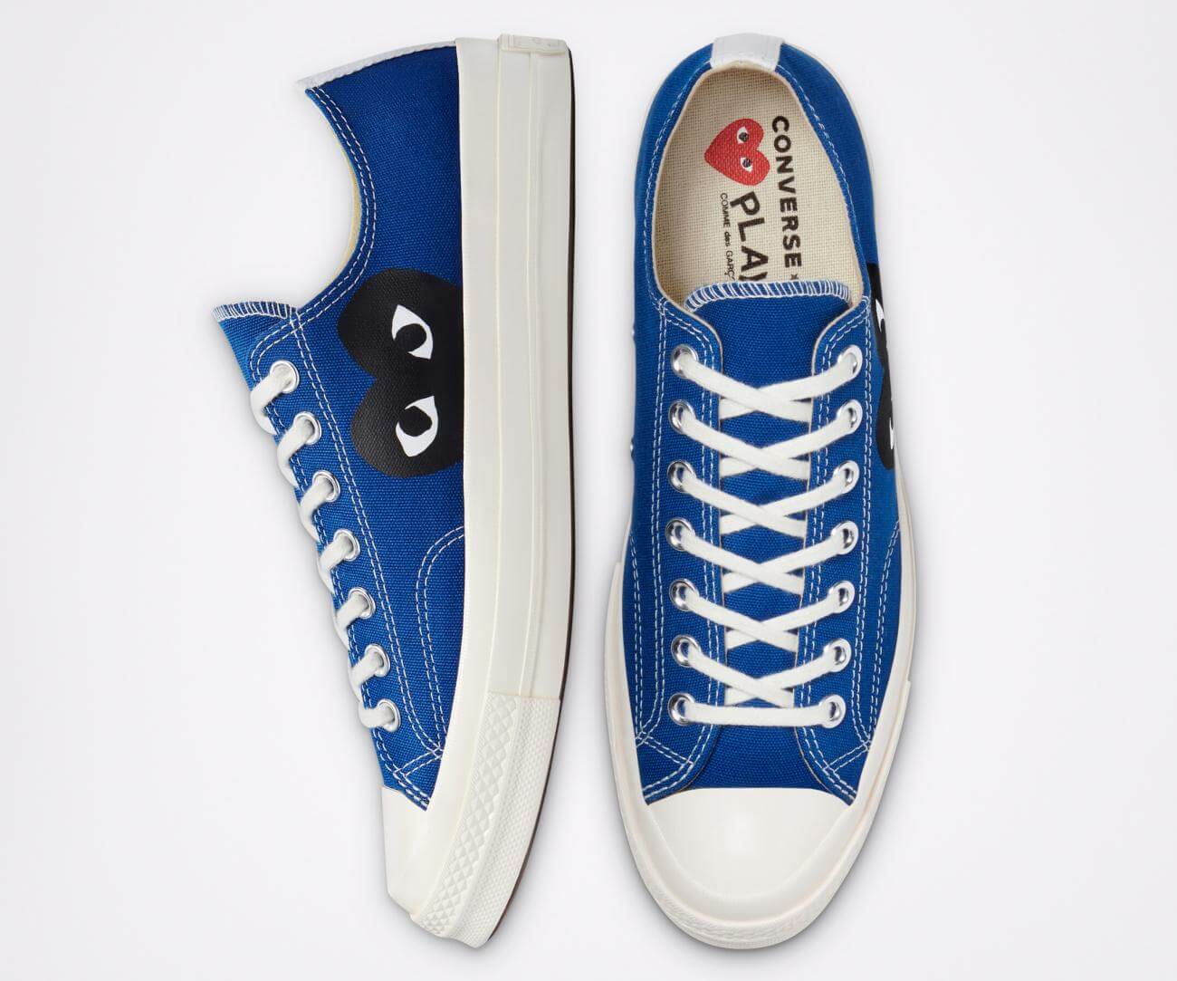 Comme-des-Garcons-Play-Converse-Low-Top-Sneakers-Blue-2