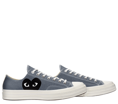 Comme-des-Garcons-Play-Converse-Low-Top-Sneakers-Grey-1