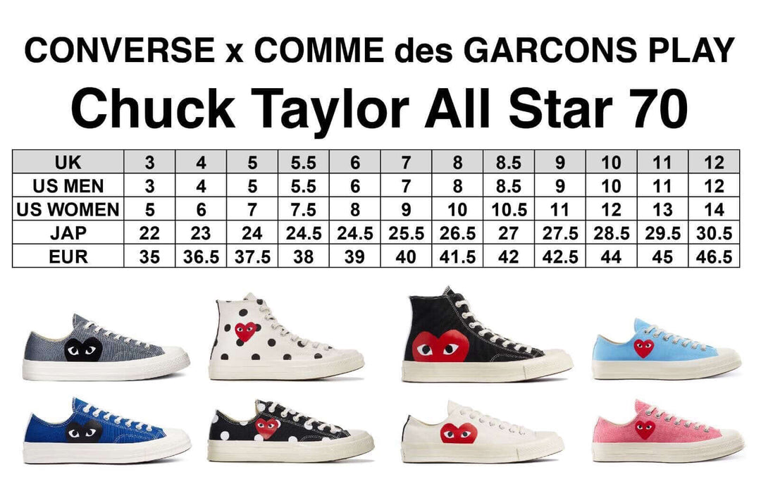 Comme des garçons play off-white converse best sale