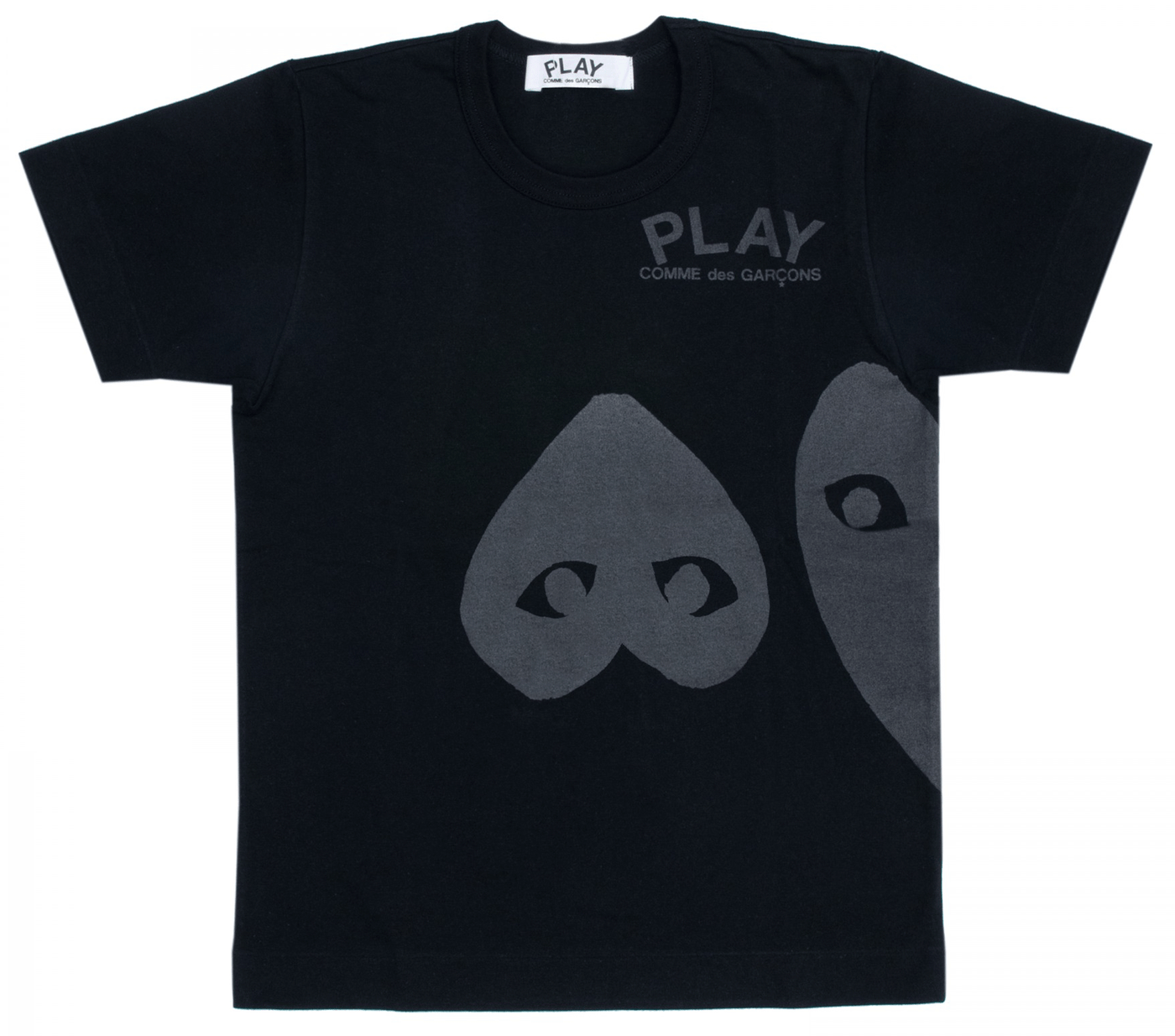 Comme-des-Garcons-Play-Double-Grey-Heart-T-Shirt-Men-Black-1