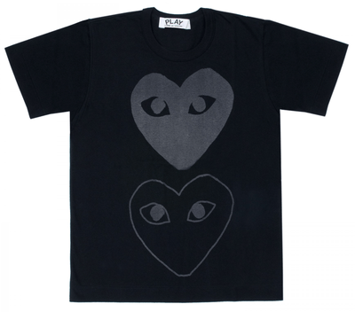 Comme-des-Garcons-Play-Double-Heart-T-Shirt-Women-Black-1