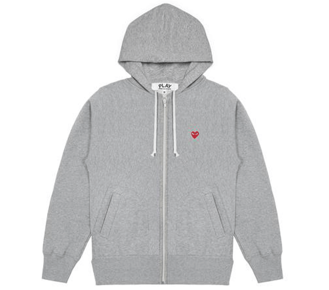 Comme-des-Garcons-Play-Little-Heart-Zip-Up-Hoodie-Men-Grey-1