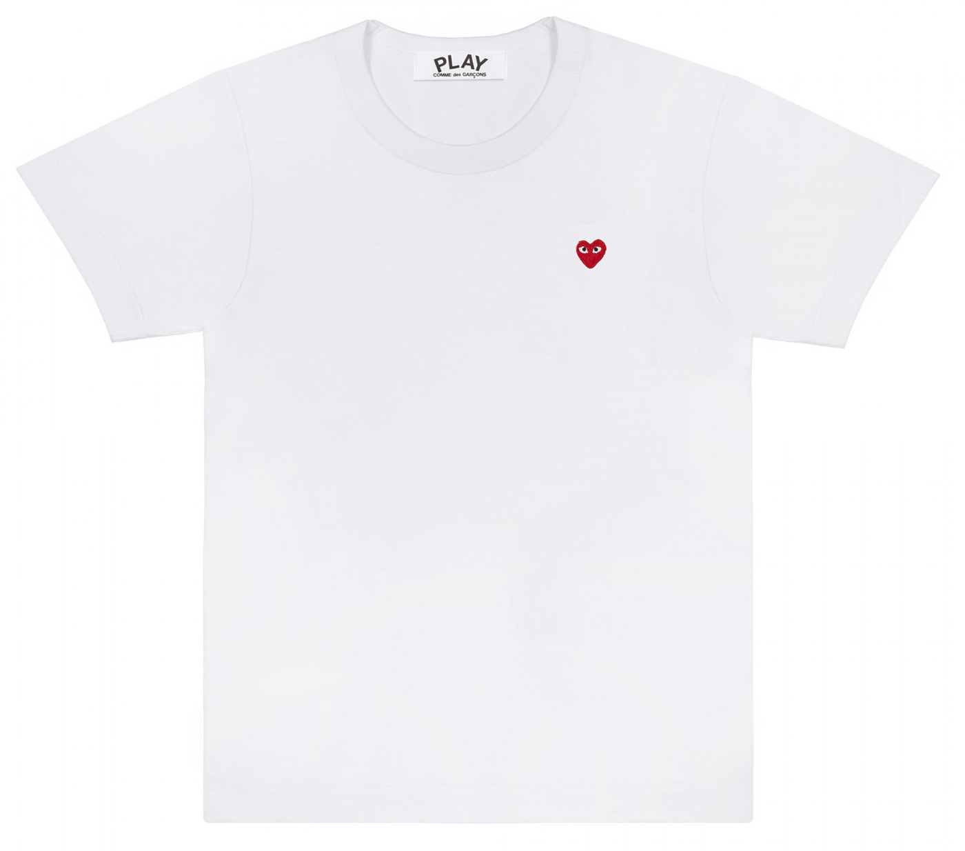 Comme-des-Garcons-Play-Little-Red-Emblem-T-shirt-Women-White-1