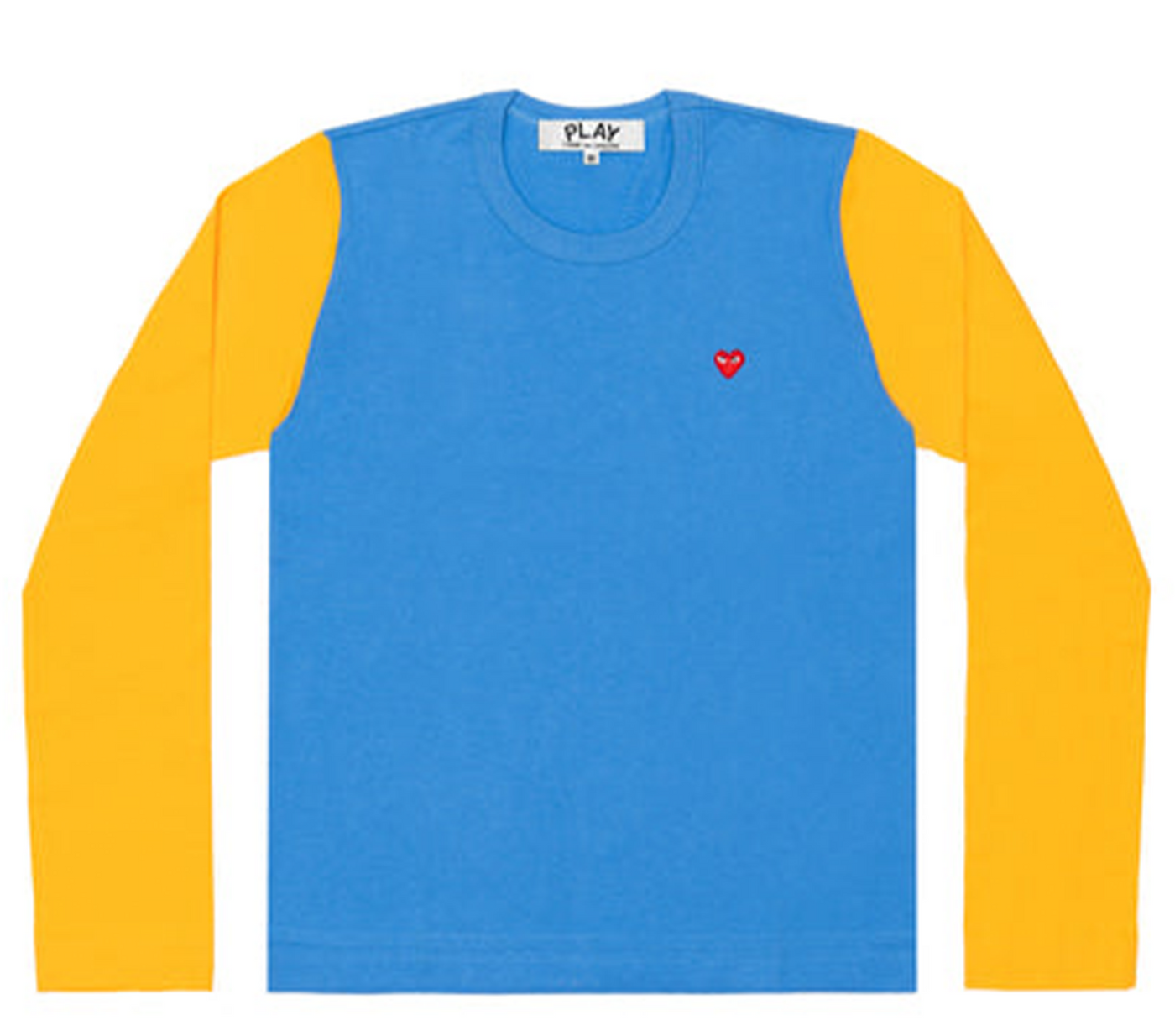 Comme des Garcons Play Little Red Heart Long Sleeve Bi-Colour Women Blue 1