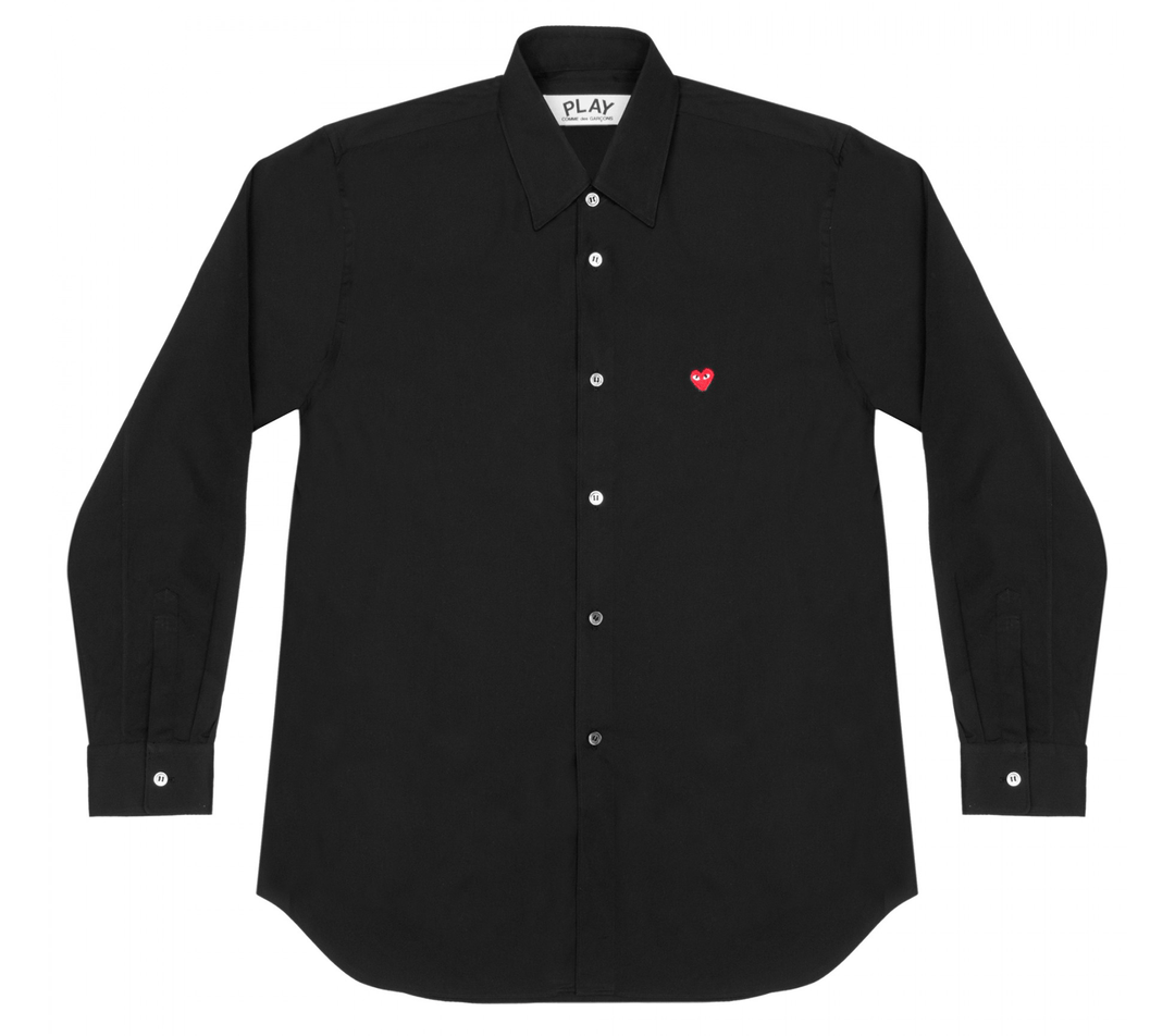 Comme-des-Garcons-Play-Little-Red-Heart-Long-Sleeve-Shirt-Men-Black-1