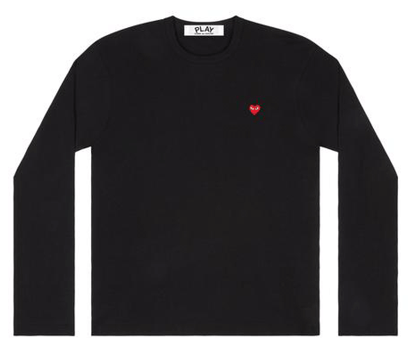 Comme-des-Garcons-Play-Little-Red-Heart-Long-sleeve-T-shirt-Men-Black-1