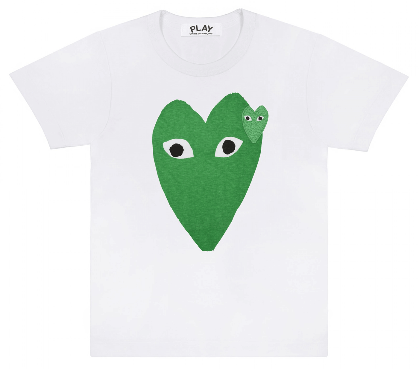 Comme-des-Garcons-Play-Long-green-Heart-T-ShirtWomen-White-1