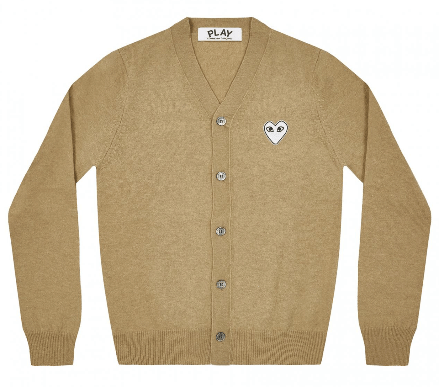 Comme-des-Garcons-Play-Men-Cardigan-Brown-1