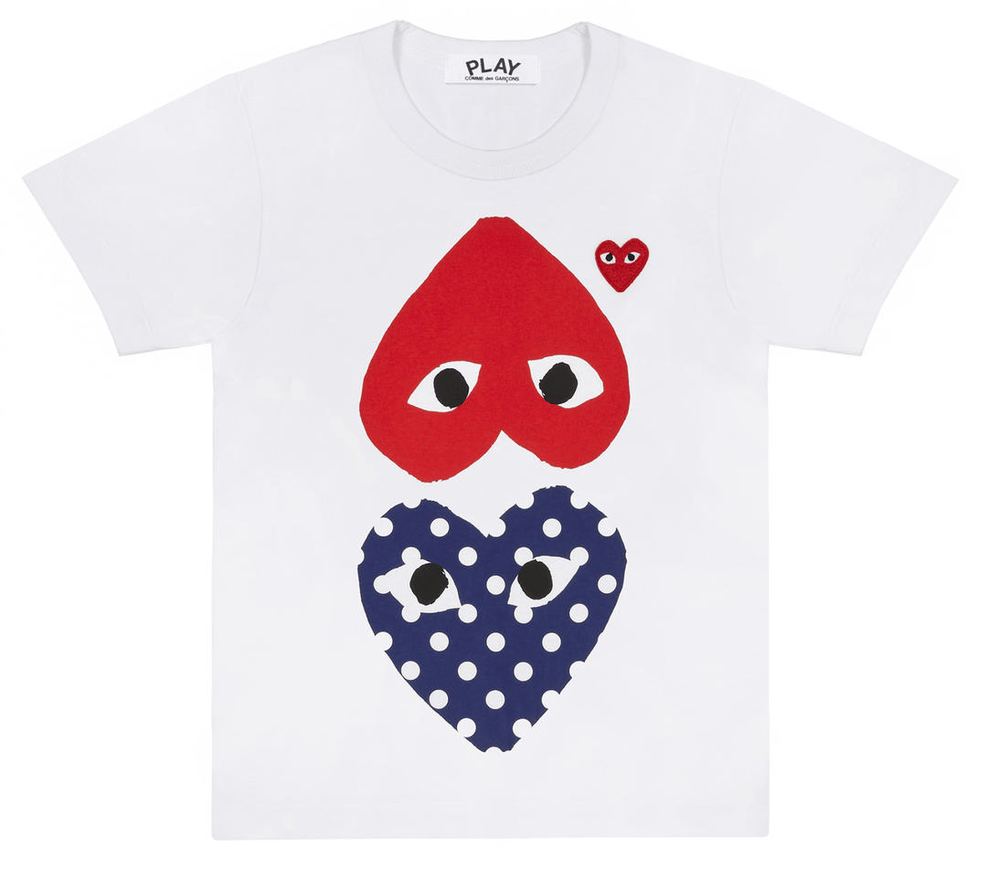 Comme-des-Garcons-Play-Polka-Dot-With-Upside-Down-Heart-T-Shirt-Women-White-1