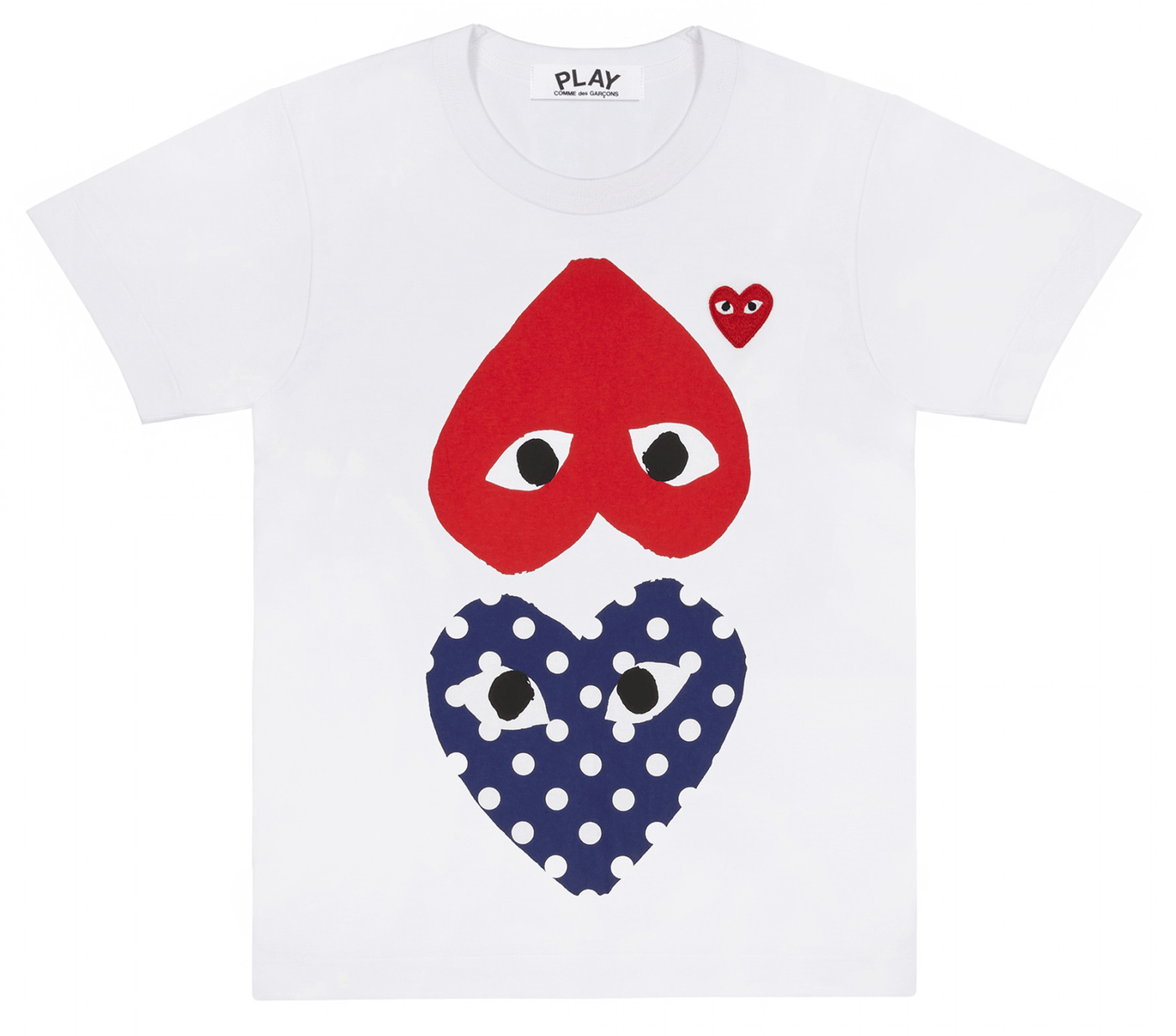 Comme-des-Garcons-Play-Polka-Dot-With-Upside-Down-Heart-T-Shirt-Women-White-1