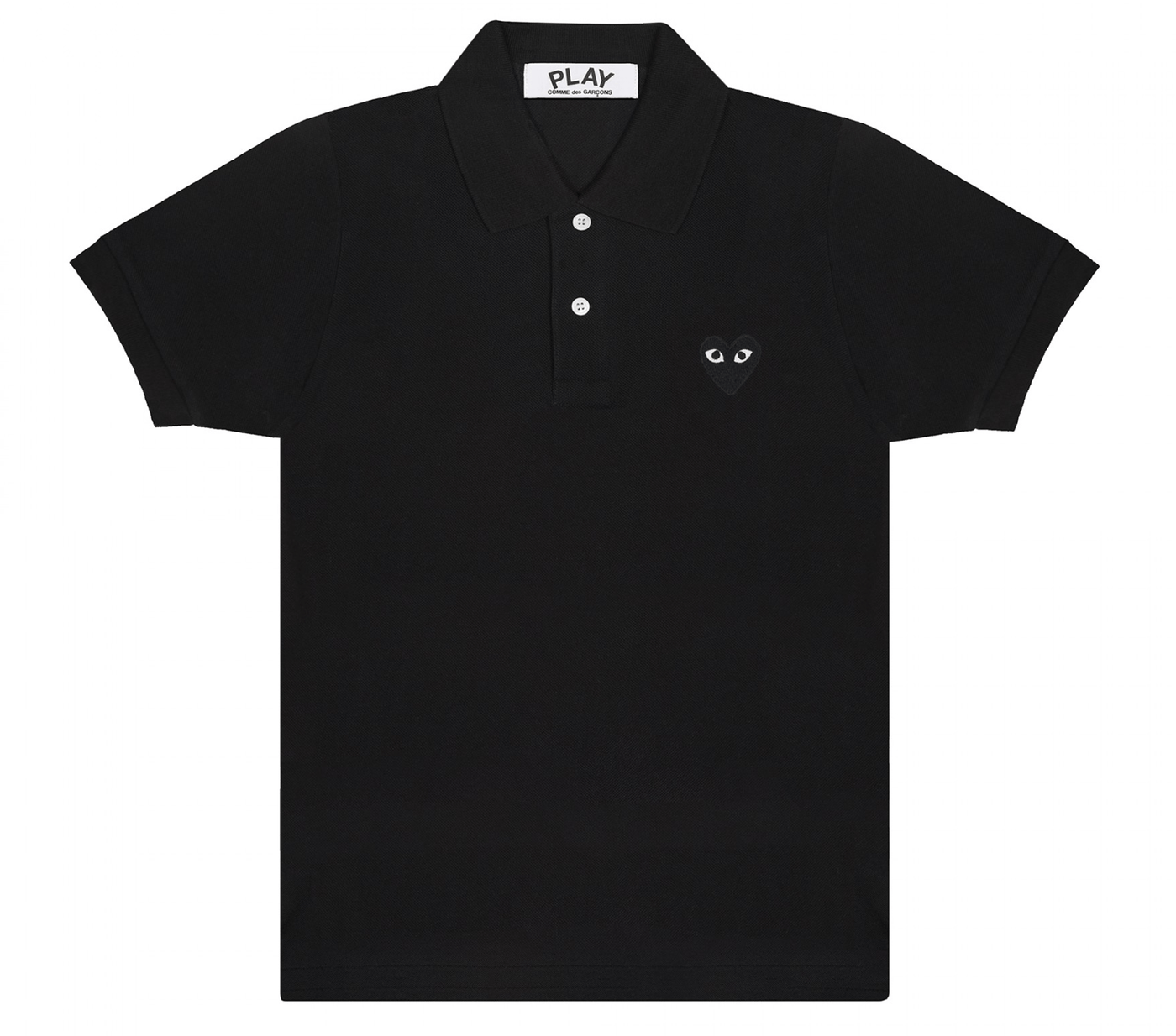 Comme-des-Garcons-Play-Polo-Shirt-with-Black-Emblem-Men-Black-1