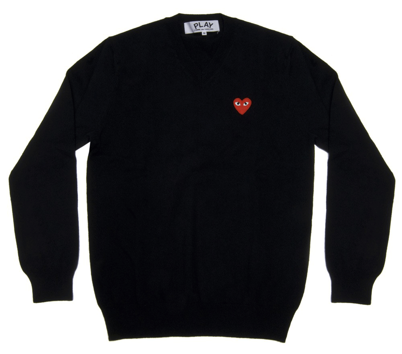 Comme-des-Garcons-Play-Red-Heart-Sweater-Men-Black-1