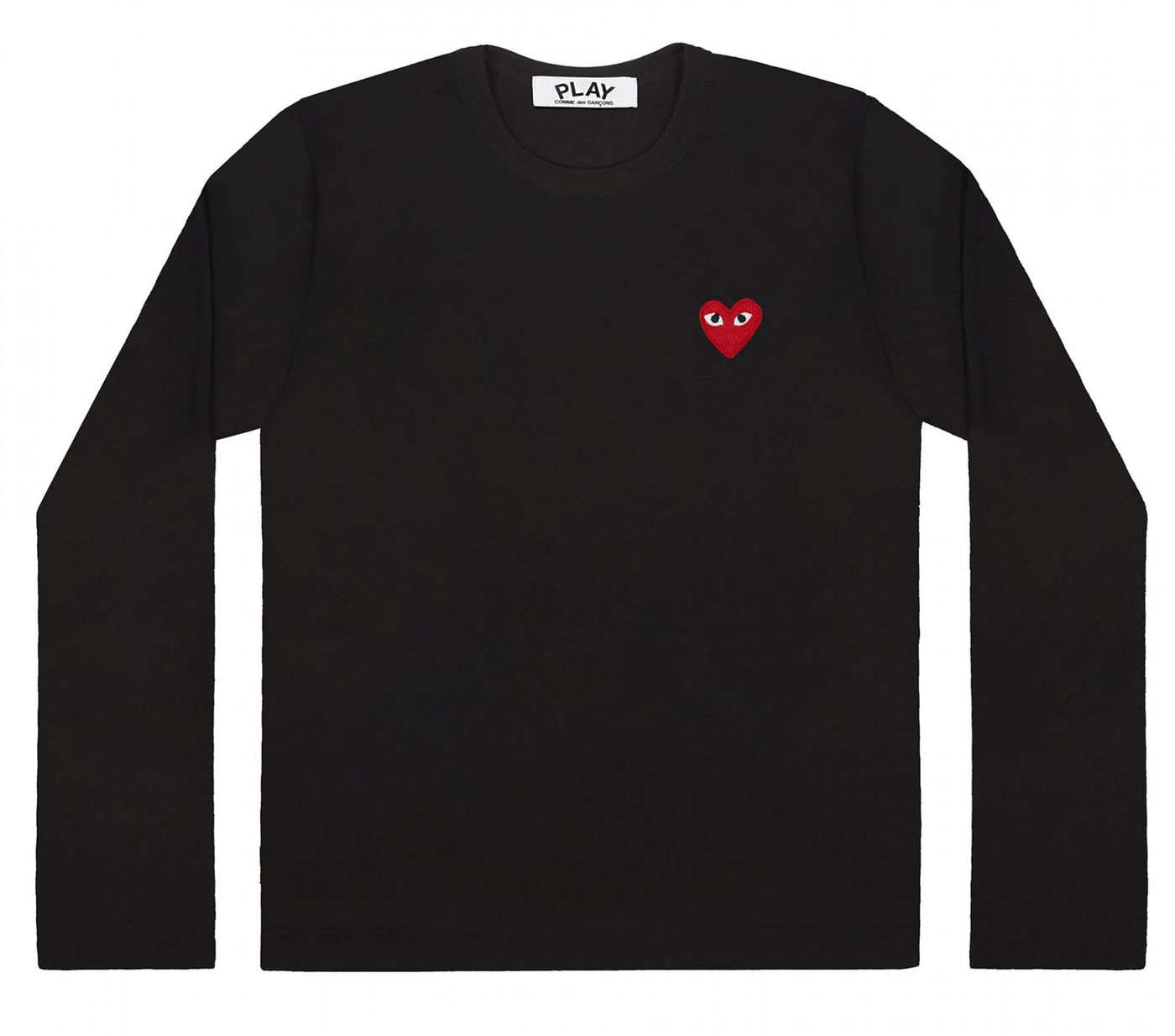 Comme-des-Garcons-Play-Red-emblem-Sweater-Women-Black-1