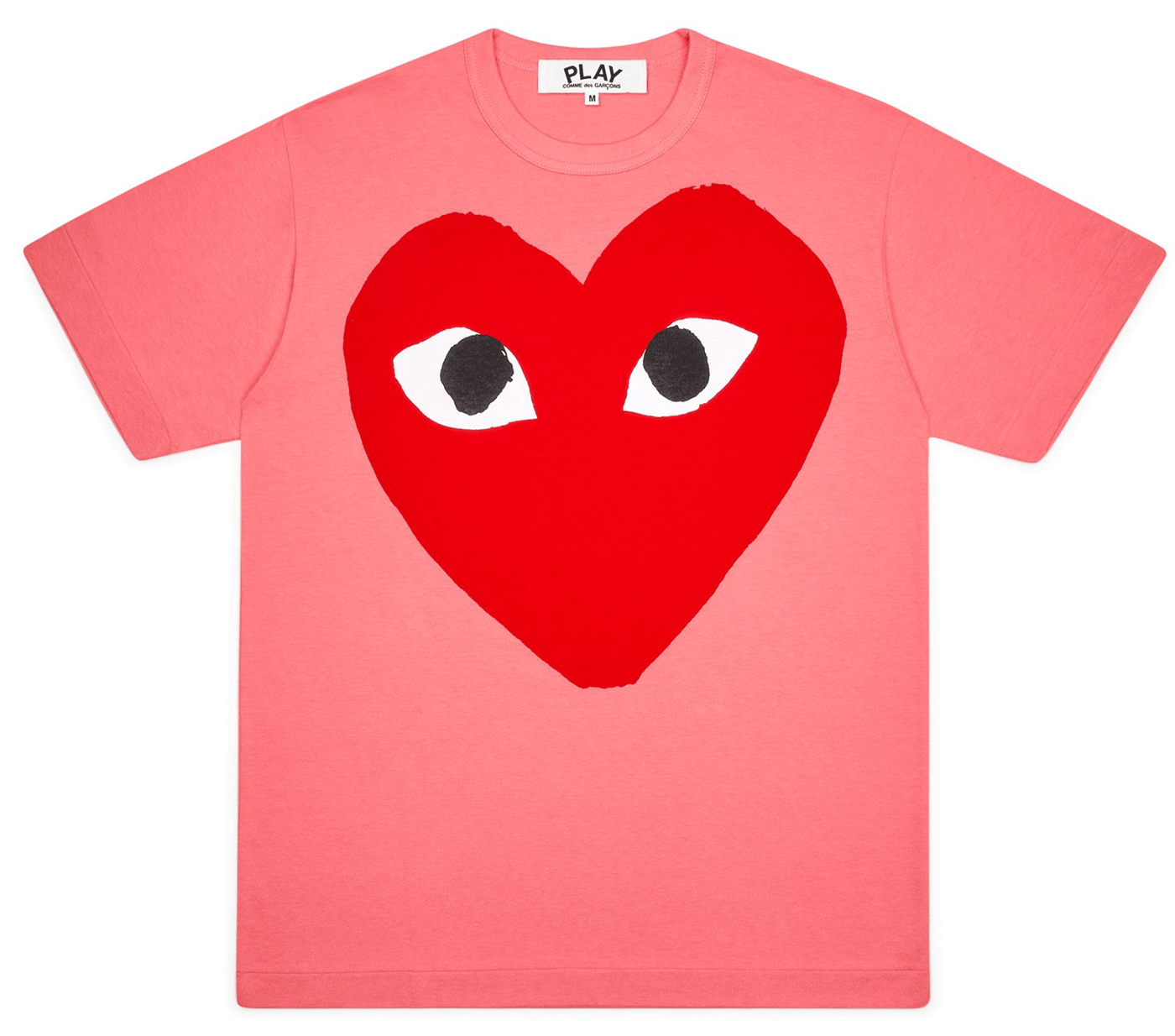 Comme-des-Garcons-Play-Short-Sleeve-Women-Tee-Pink-1