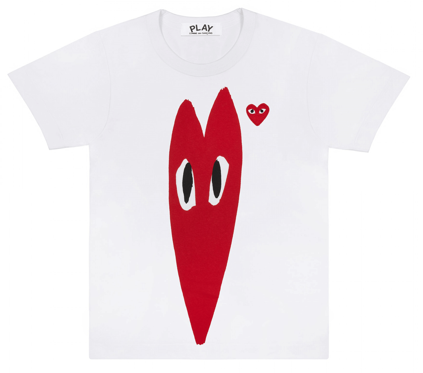 Comme-des-Garcons-Play-Stretch-Red-Heart-T-Shirt-Women-White-1