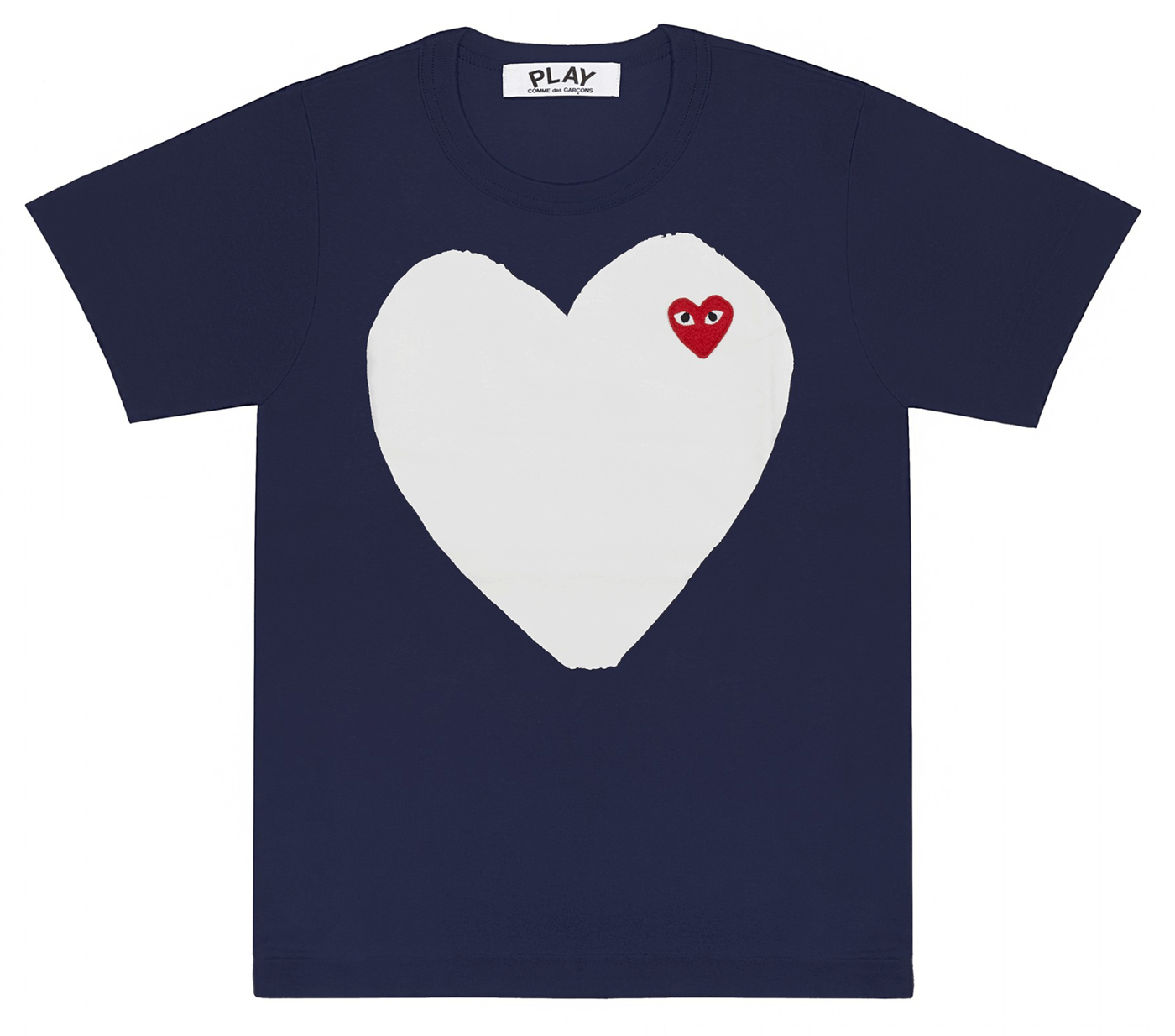Comme-des-Garcons-Play-T-Shirt-Logo-Print-With-Big-Heart-Men-Blue-1