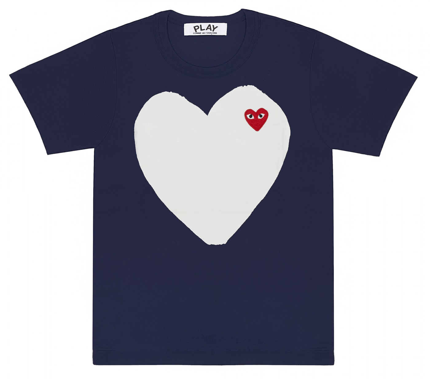 Comme-des-Garcons-Play-T-Shirt-Logo-Print-With-Big-Heart-Women-Navy-1