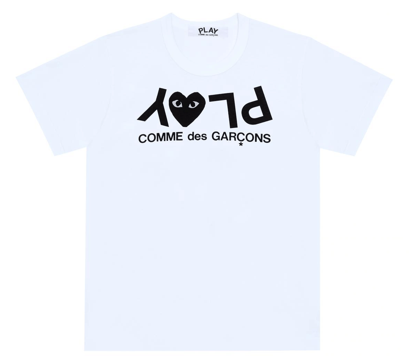 Comme-des-Garcons-Play-T-Shirt-with-Black-Invert-Logo-Print-Men-White-1