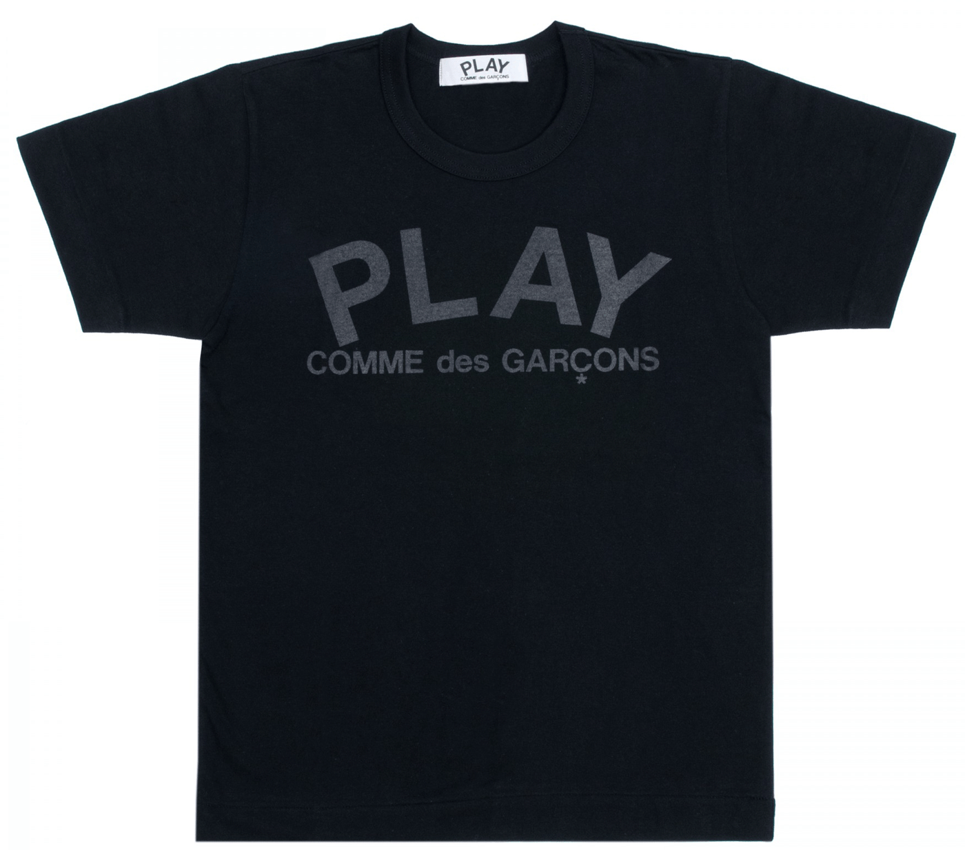 Comme-des-Garcons-Play-T-Shirt-with-Black-Logo-Print-Men-Black-1