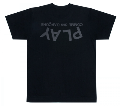 Comme-des-Garcons-Play-T-Shirt-with-Black-Logo-Print-Men-Black-2