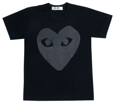 Comme-des-Garcons-Play-T-Shirt-with-Laminated-Logo-Print-Women-Black-1
