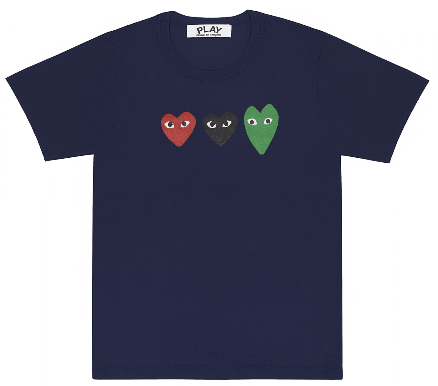Tee With Multi Color Heart Printed Men (Navy)