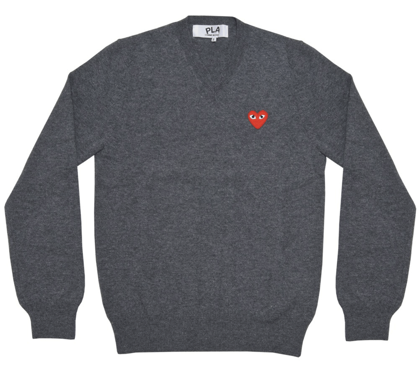 Comme-des-Garcons-PlayComme-des-Garcons-Play-Red-Heart-Sweater-Men-Grey-1