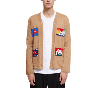 Comme-des-Garcons-Shirt-Comme-Des-Garcons-Shirt-X-Invader-Cardigan-Brown-1