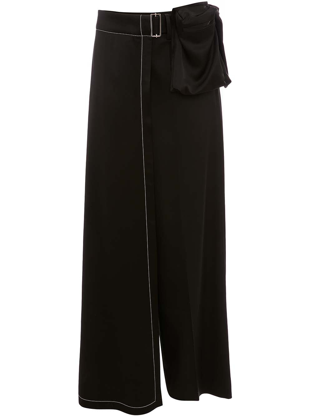 JWAnderson-ContrastSatinLongTrouser-Black-1