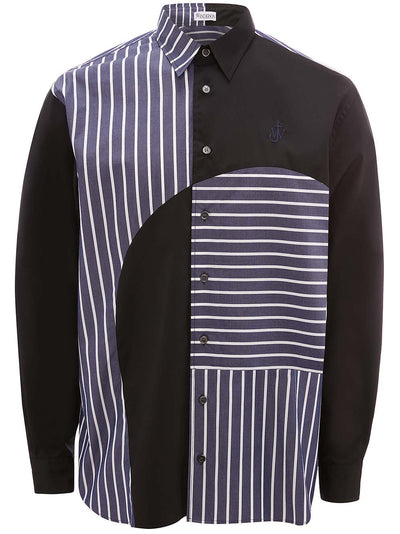       JWAnderson-CurvedPatchworkClassicFitShirt-Black-1