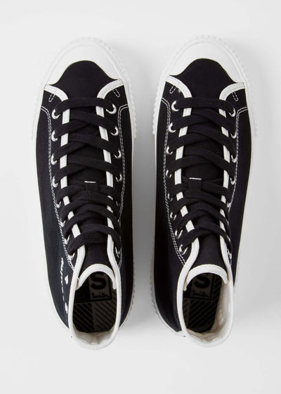 PS Paul Smith Men Canvas 'Kibby' Sneakers Black 4