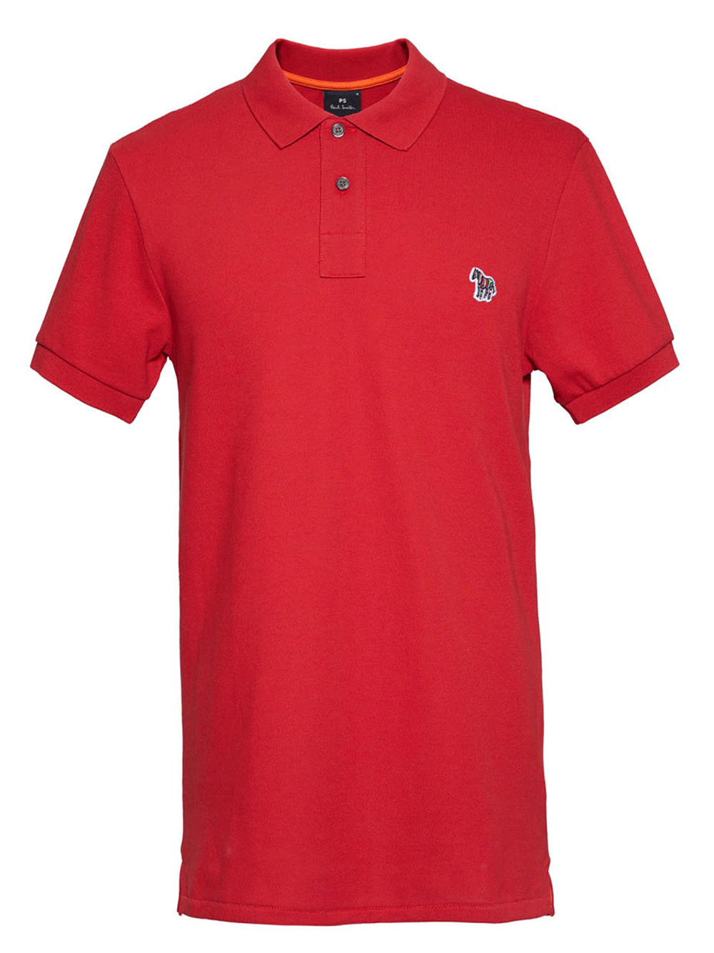 PS Paul Smith Men Cotton-Pique Zebra Polo Shirt Red 1