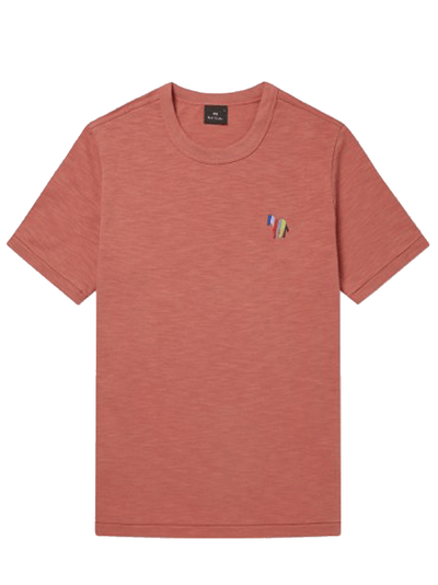 PS Paul Smith Mens Regular Fit Short Sleeve T-Shirt Zebra Coral Pink 1
