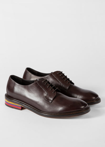 PS Paul Smith Men Leather 'Philip' Shoes (Chocolate Brown) 3