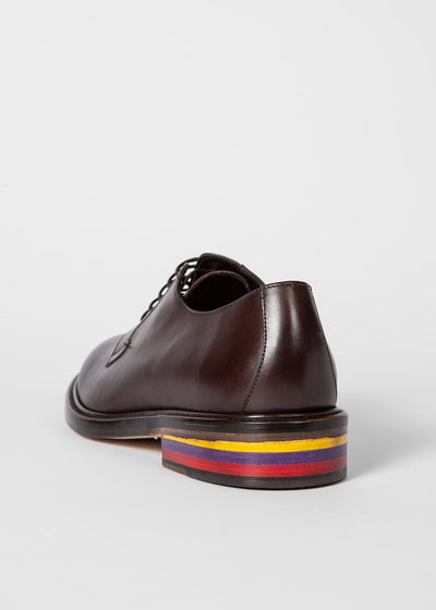 PS Paul Smith Men Leather 'Philip' Shoes (Chocolate Brown) 4