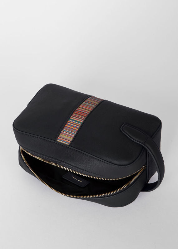 Paul Smith black Striped Mini Collage Wash Bag