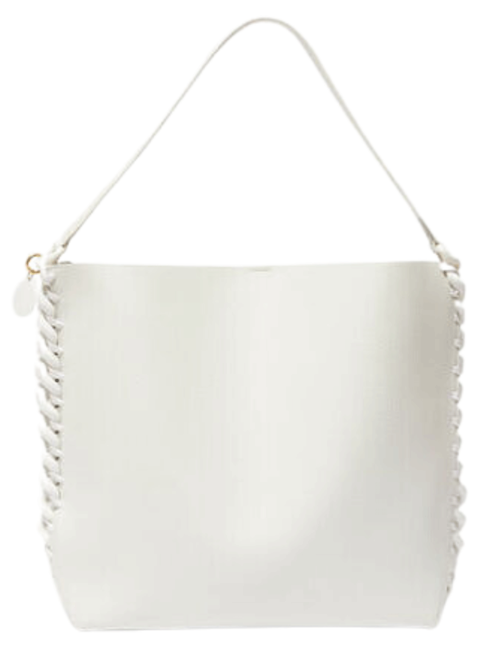 STELLA-McCARTNEY-Tote-Bag-Embossed-Grainy-Mat-&-Tonal-Chain-White-1