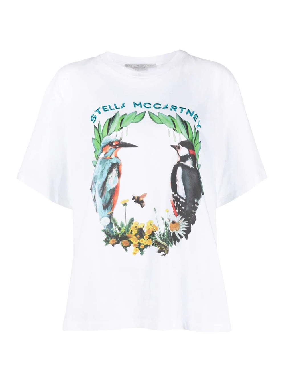 Bird Crest Print T-Shirt (White)