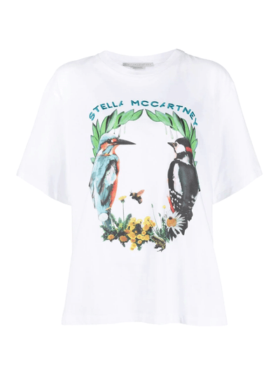 Bird Crest Print T-Shirt (White)