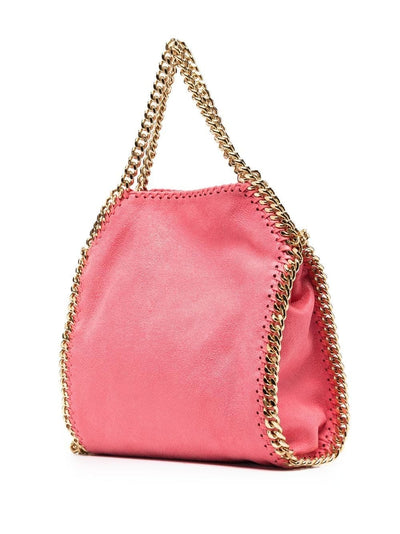 Stella McCartney Falabella Mini Tote Bag with Gold Color Chain Pink 2