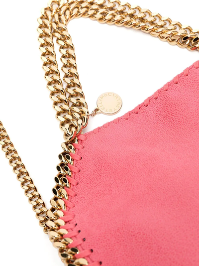 Stella McCartney Falabella Mini Tote Bag with Gold Color Chain Pink 3