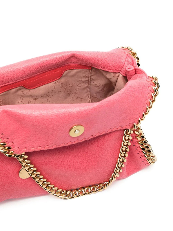 Stella McCartney Falabella Mini Tote Bag with Gold Color Chain Pink 4