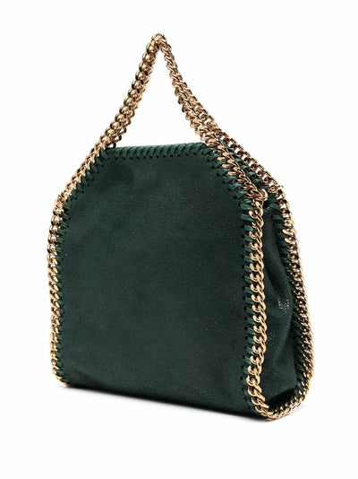 Falabella Tiny Tote Bag with Gold Color Chain (Green)