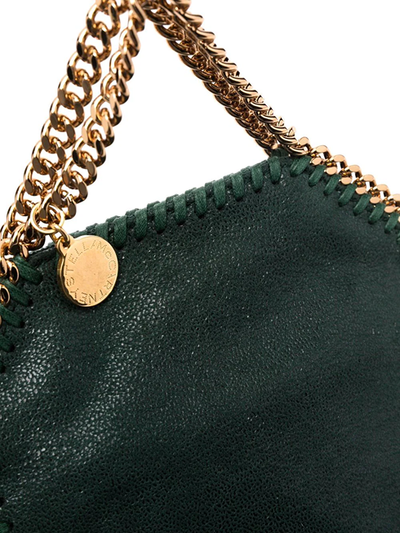 Falabella Tiny Tote Bag with Gold Color Chain (Green)