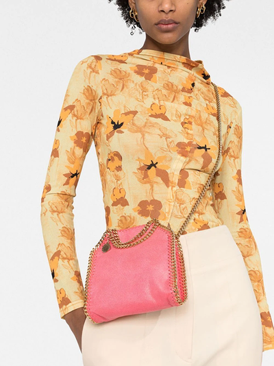 Falabella Tiny Tote Bag with Gold Color Chain (Pink)