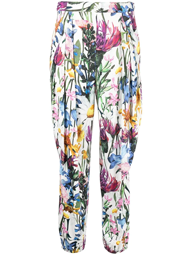 Floral Print Straight Leg Pants
