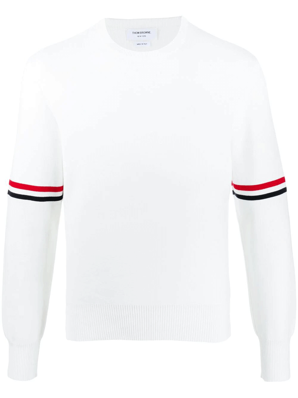 Thom-Browne-Mens-Knit-Pullover-White-1